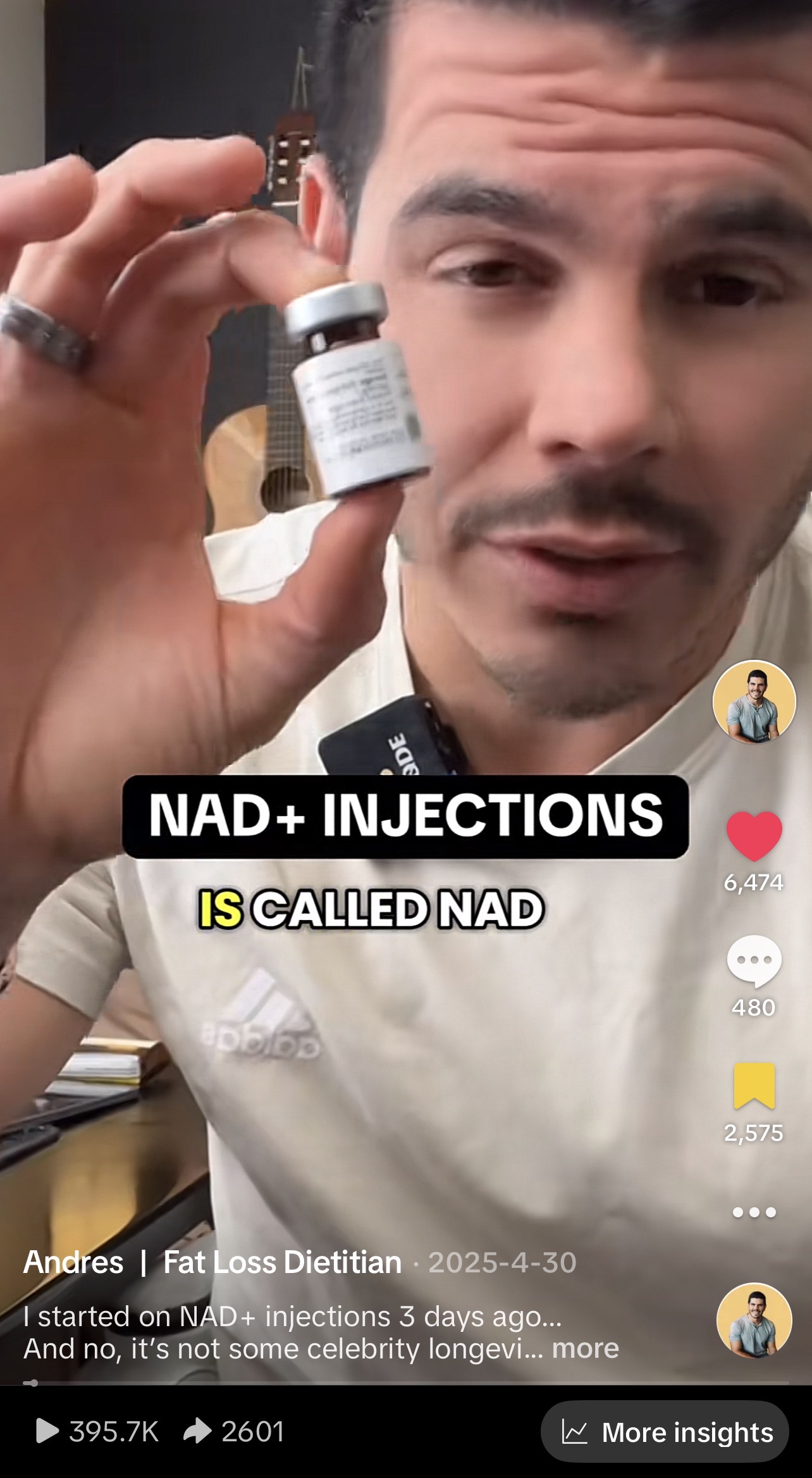 NAD+ injections TikTok deep-dive preview