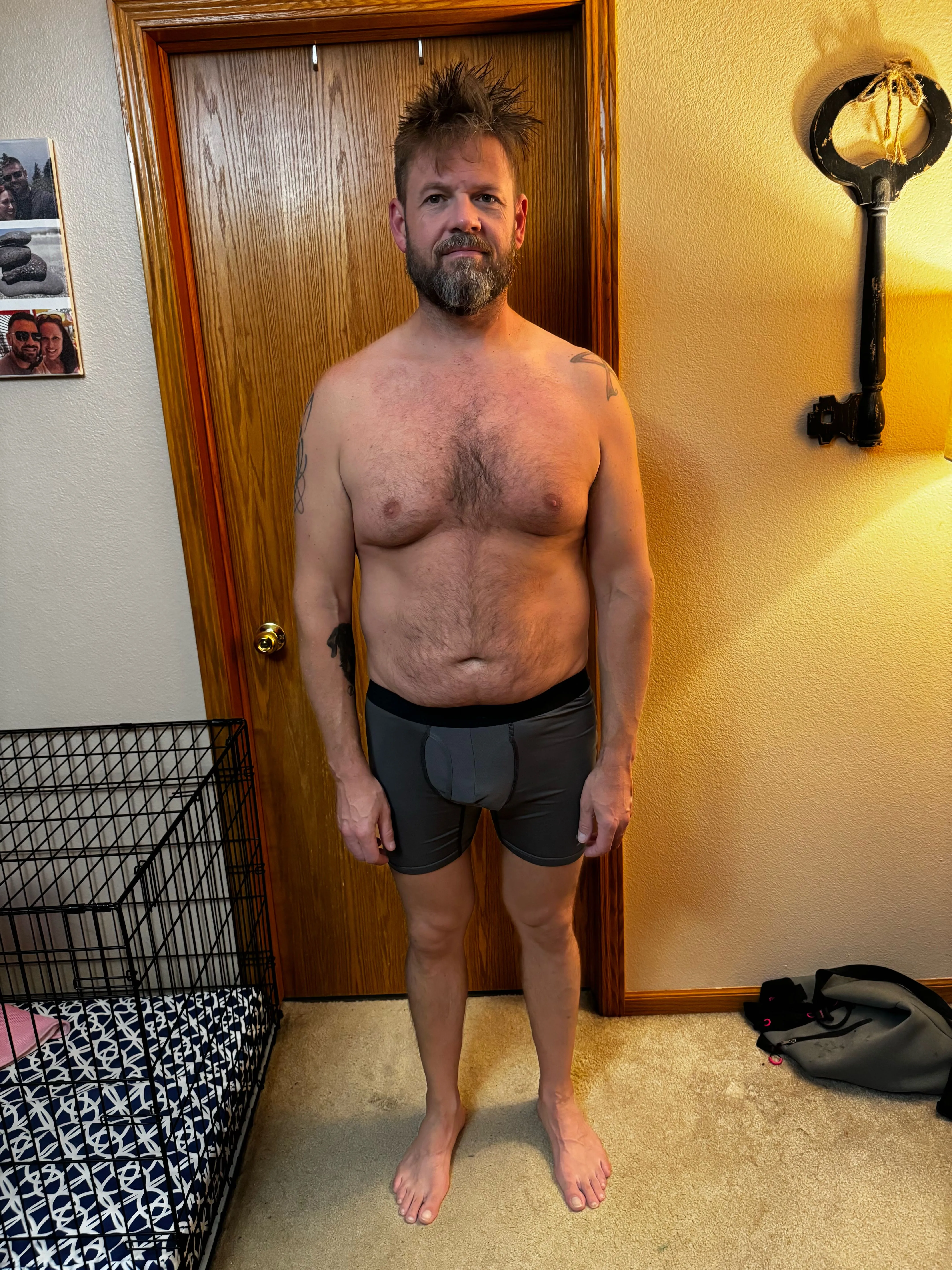 Mike before Planos Nutrition — 222 lbs